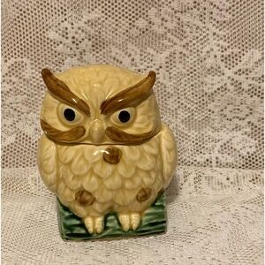 Owl Sugar Bowl Vintage Ceramic Owl Container Made in Japan Mid-Century Modern